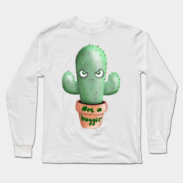 Not a hugger Long Sleeve T-Shirt by Manxcraft